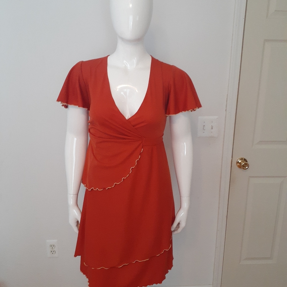 Vintage 1940's Wrap Dress Size Medium - Picture 4 of 7